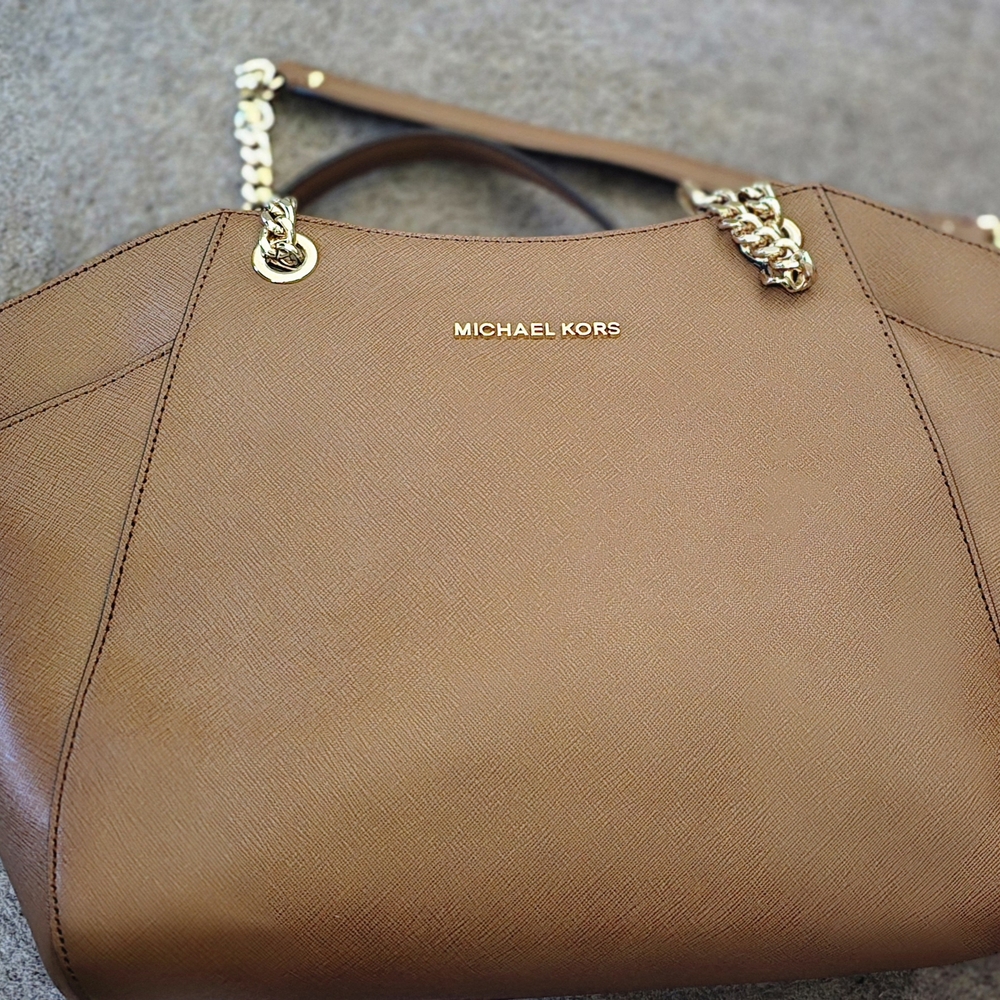 Michael Kors Tan Leather Shoulder Bag